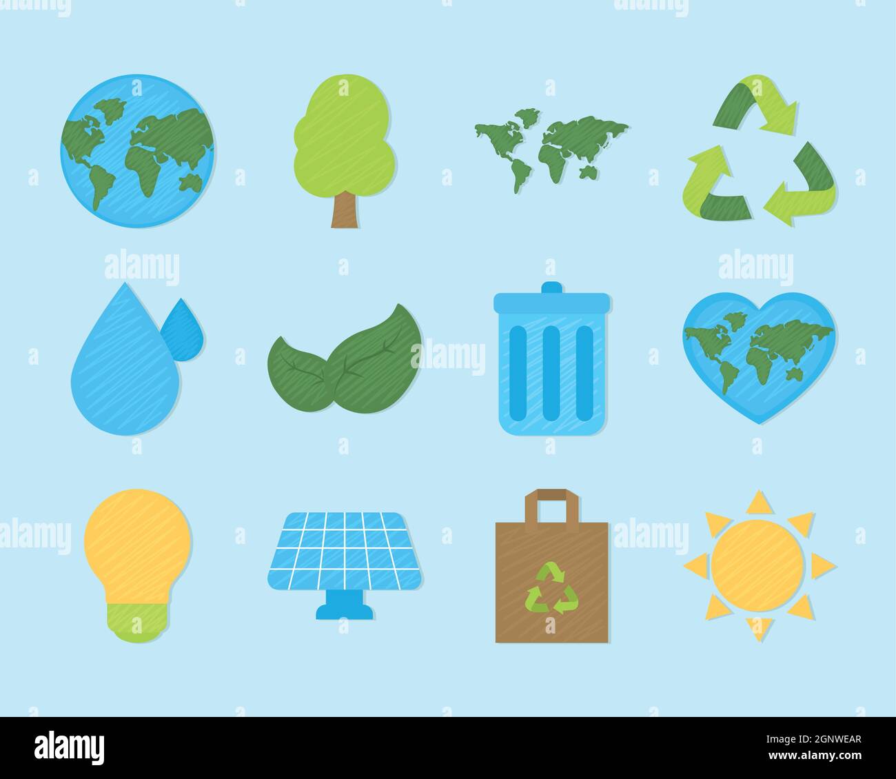 ecology and sustainable icon collection Stock Vector Image & Art - Alamy