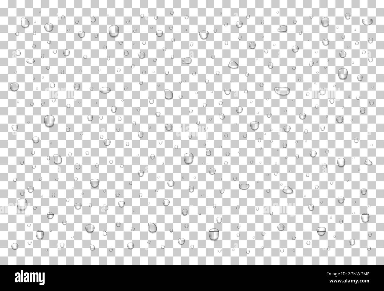 Realistic rain drops isolated Black and White Stock Photos & Images - Alamy