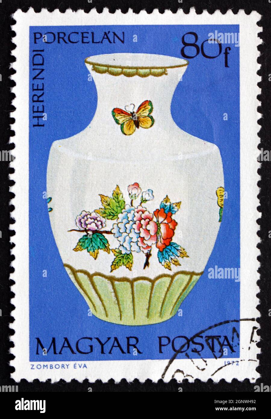 Hungary Postage Stamp - Flowers Stock Photo - Alamy