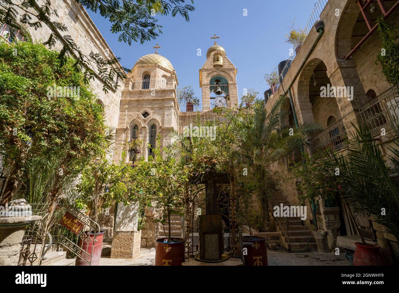 Jordan valley, Israel September 26th, 2021 The inner yard of the