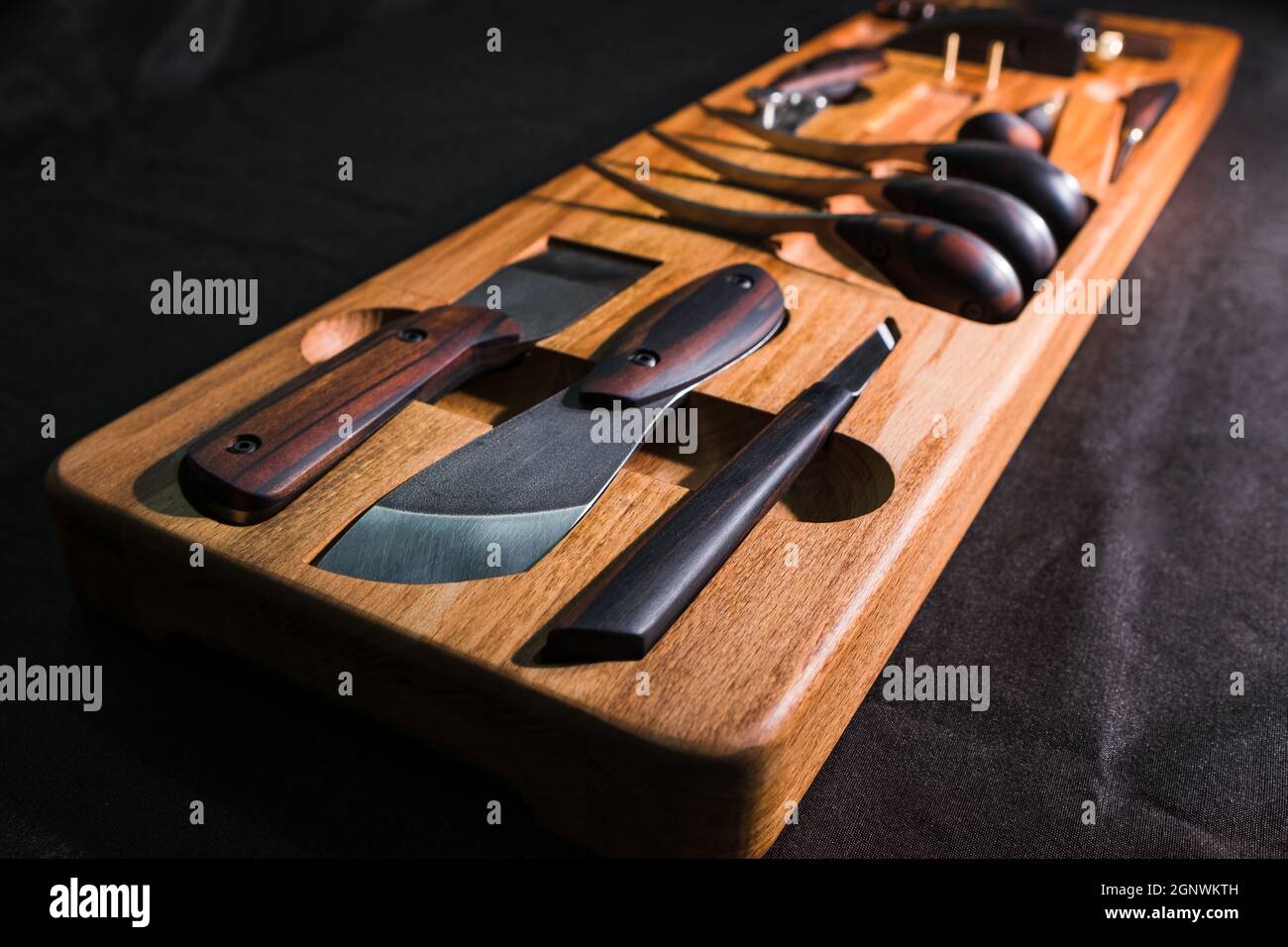 Tanner tools. Skiving knifes. Stock Photo