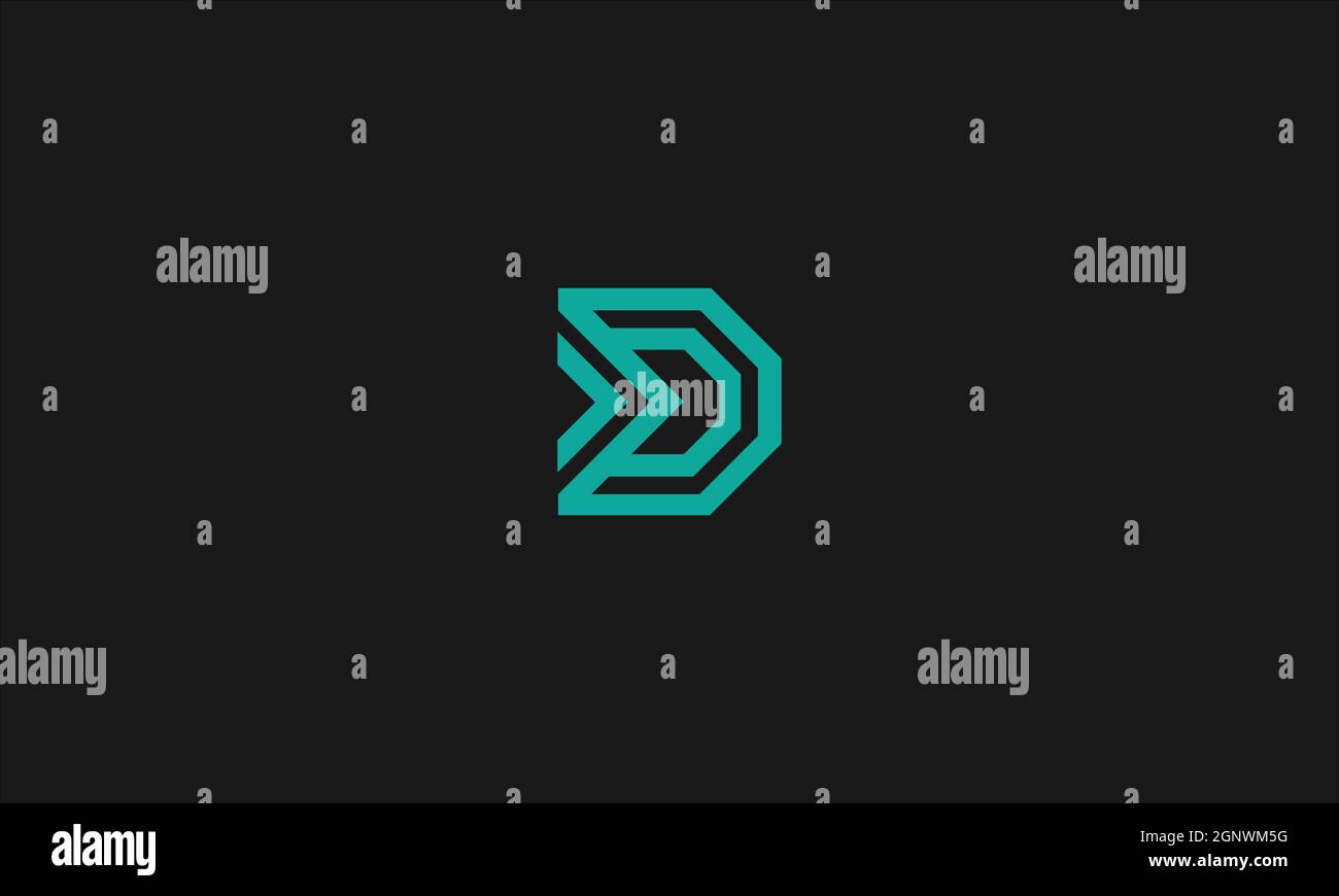LETTER D LOGO DESIGN WITH NEGATIVE SPACE EFFECT FOR ILLUSTRATION USE ...