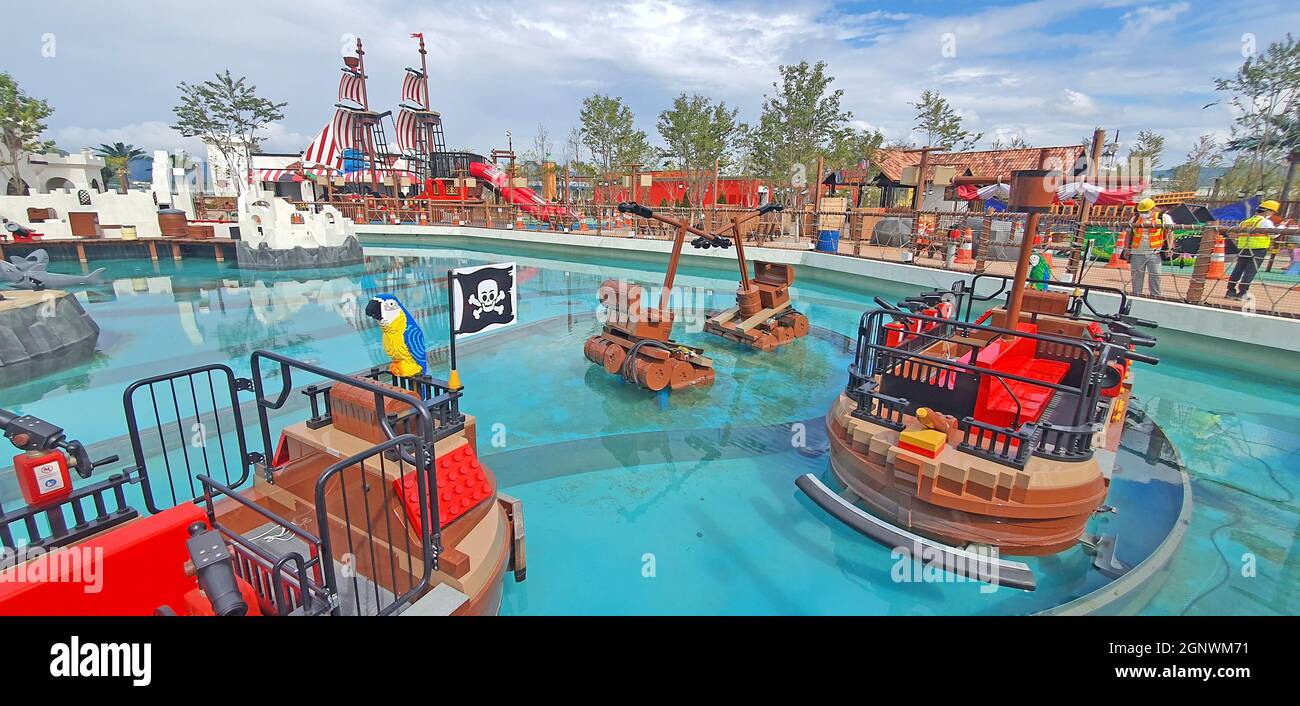 28th Sep 2021. Legoland under construction This photo shows a Lego themed amusement park under construction on Jungdo Island in the lake city of Chuncheon 85 kilometers northeast of Seoul on Sept. 28