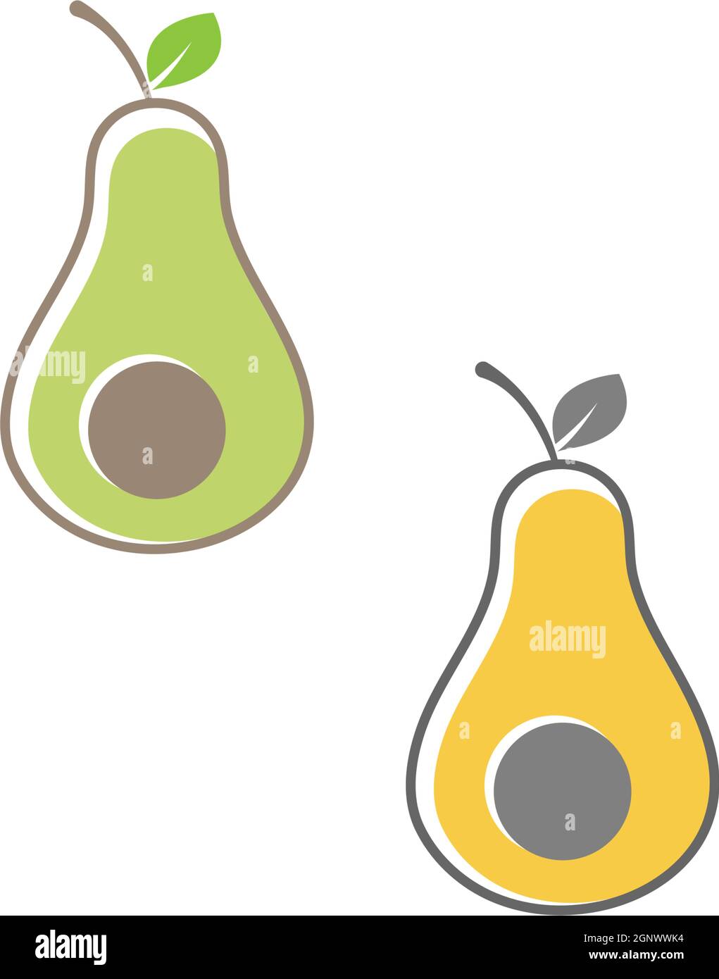 Avocado icon logo illustration design vector Stock Vector