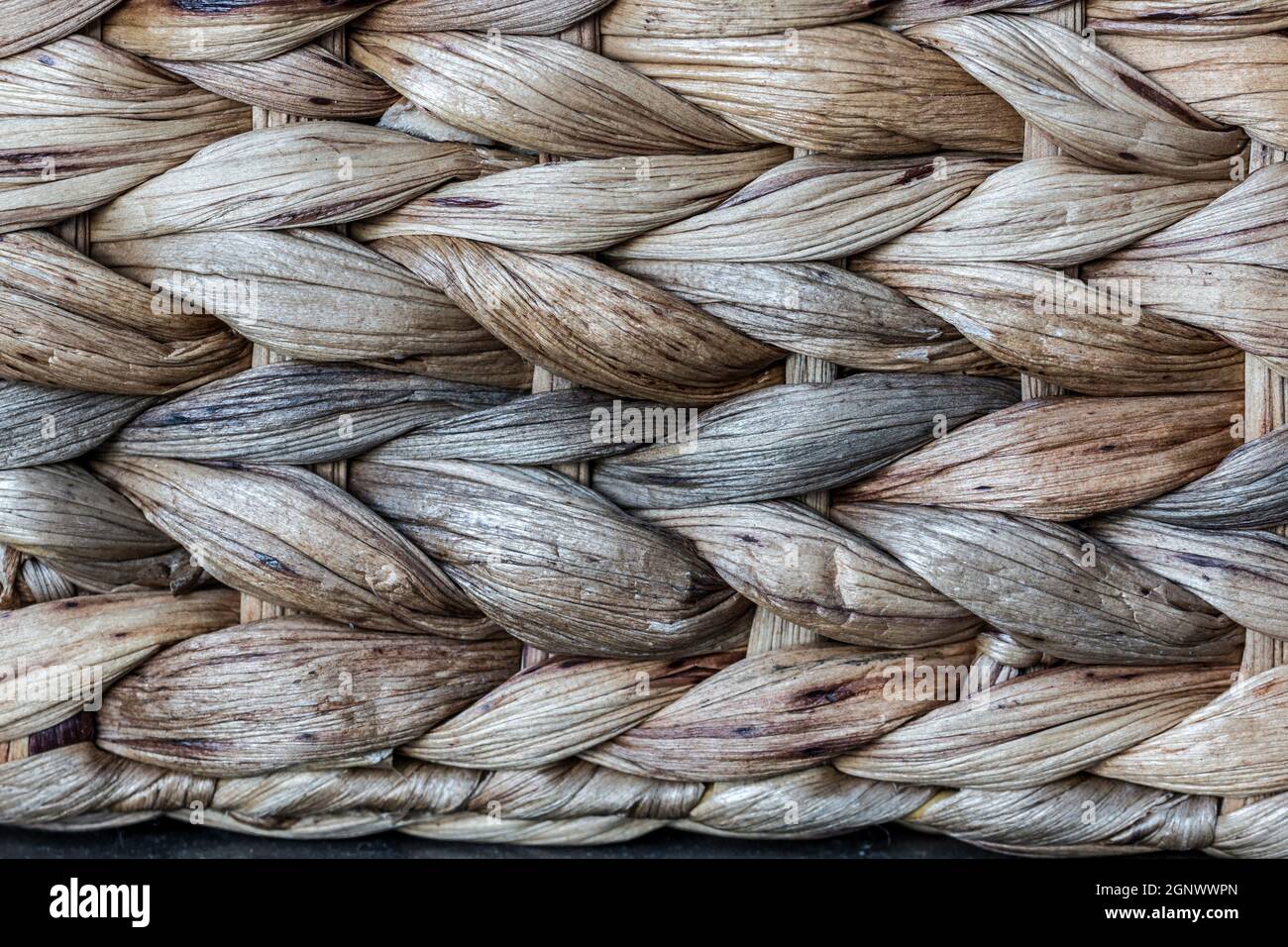 Natural basket made of reed for background Stock Photo Alamy