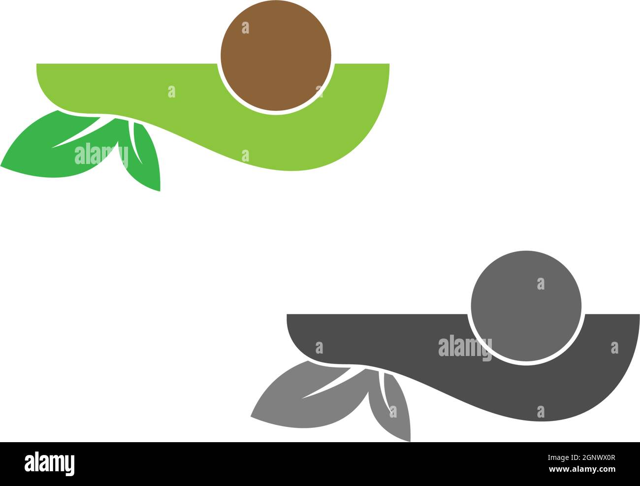 Avocado icon logo illustration design vector Stock Vector