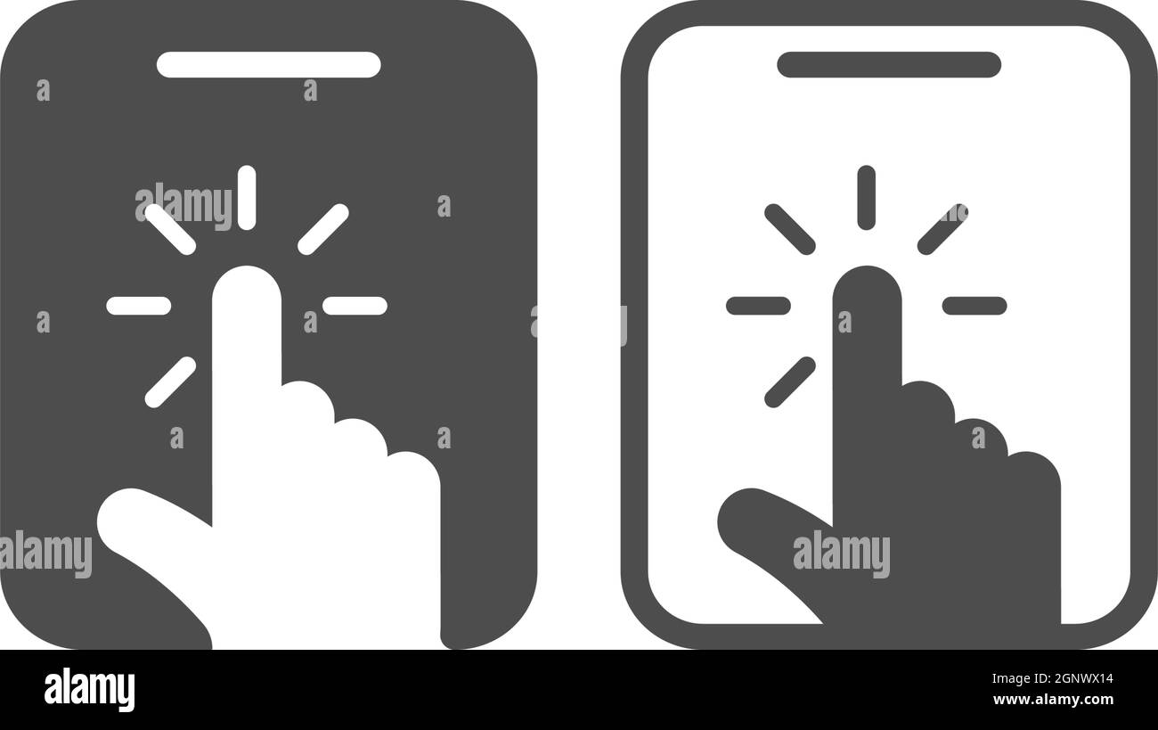 Digital hand touch technology logo icon design vector Stock Vector ...