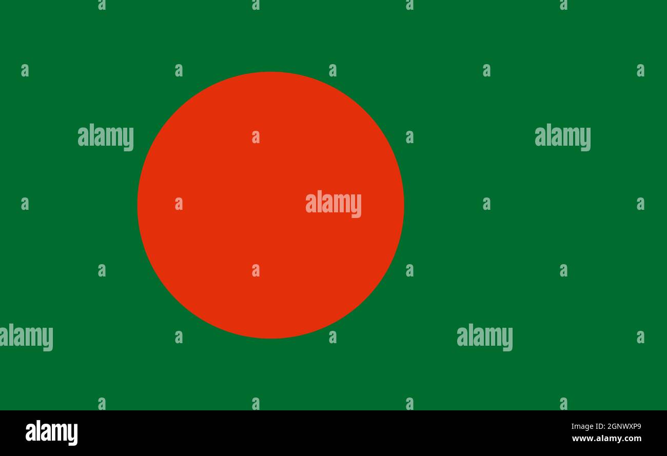 Bangladesh national flag in exact proportions Vector illustration