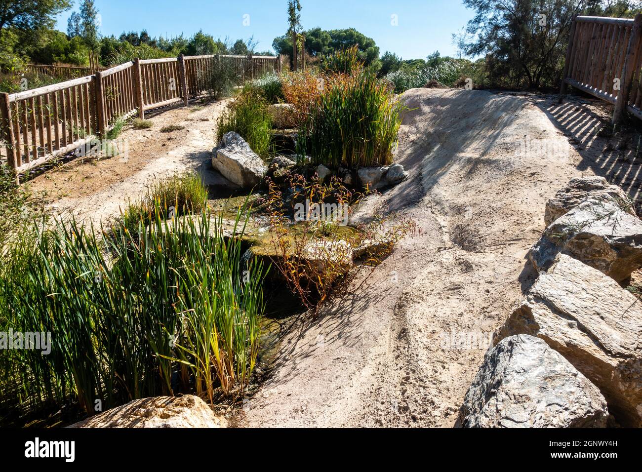 El Recorral recreative park area near Rojales, Quesada in Spain Stock