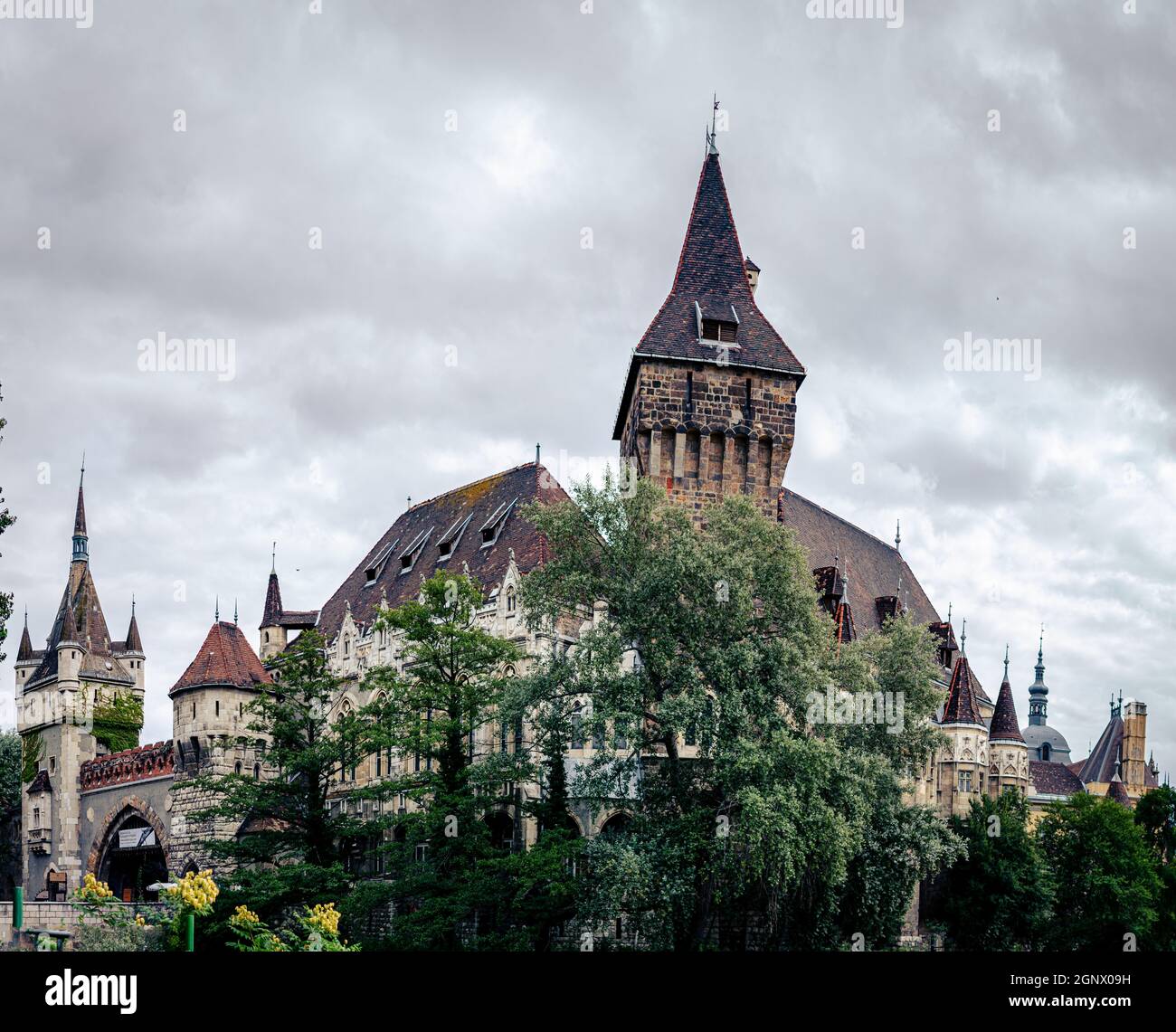 Vajdahunyad castle in Budapest Varosliget Park Stock Photo