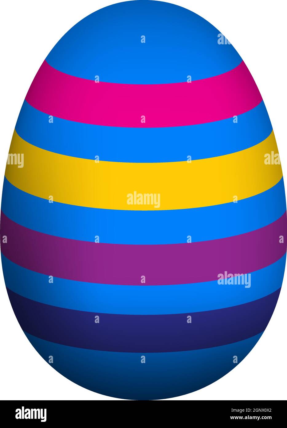 Easter Egg With Ornate Icon Stock Vector