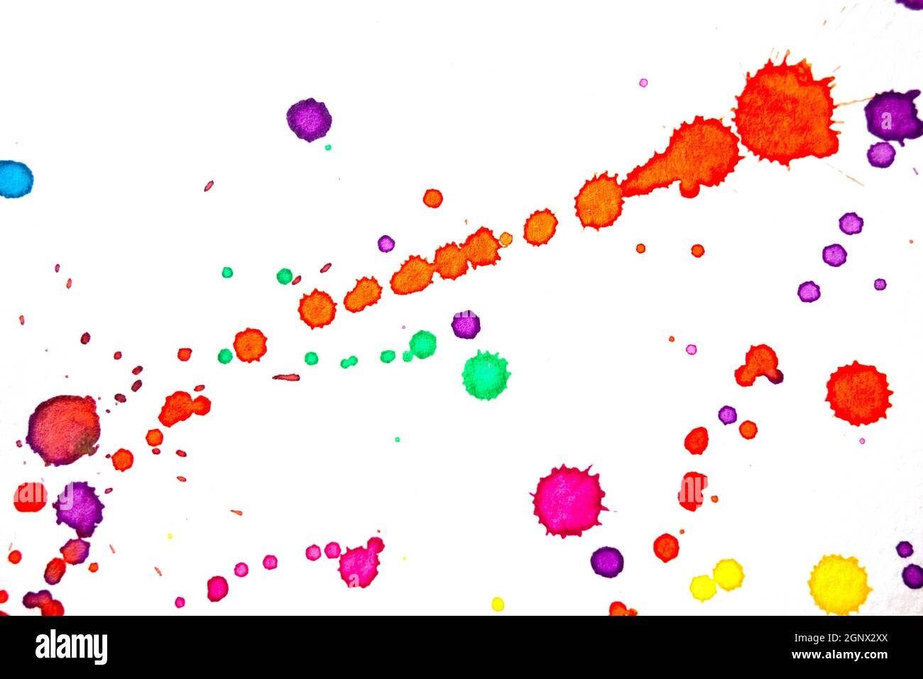 An Acrylic Paint Splatters and Lines on White Bckground Stock Photo Alamy