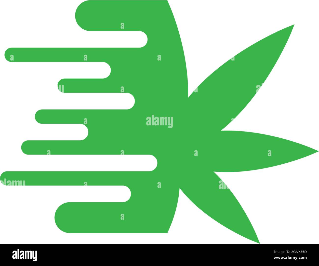 Cannabis leaf logo design vector template Stock Vector