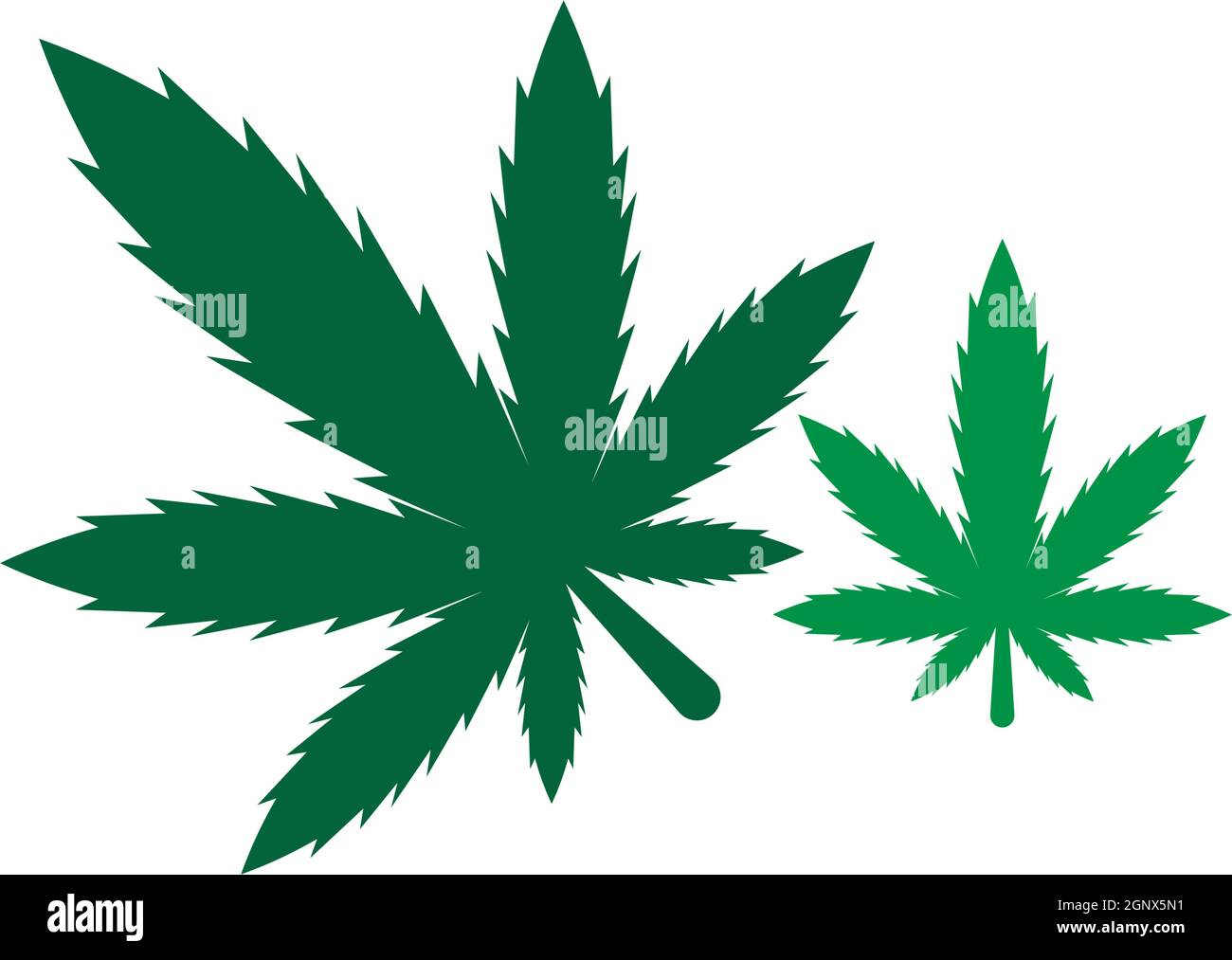 Cannabis leaf logo design vector template Stock Vector