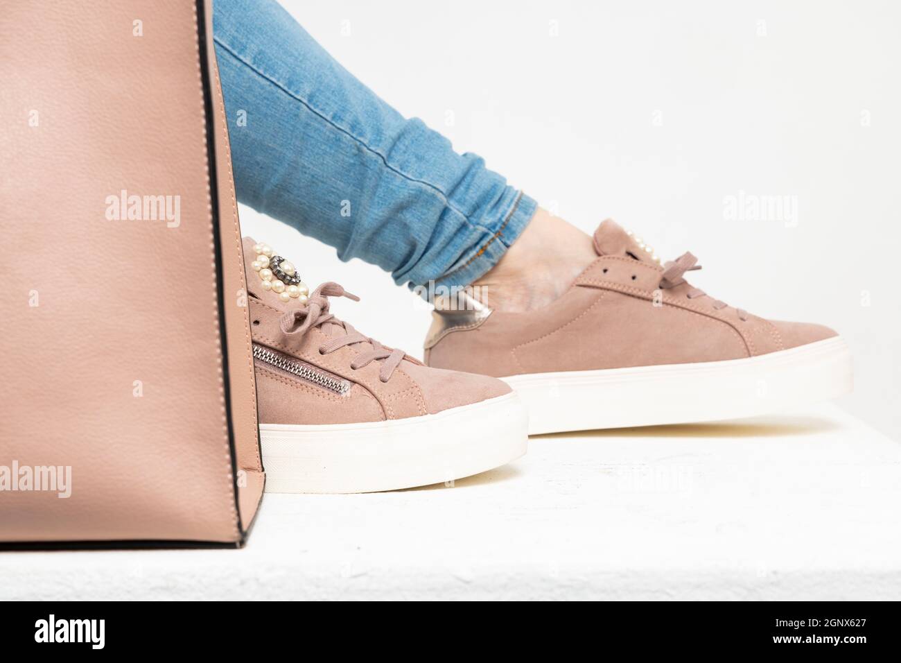 modern women's shoes in spring colors Stock Photo - Alamy