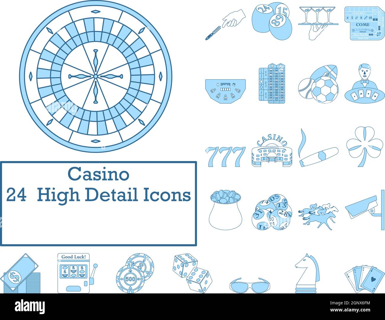Casino Icon Set Stock Vector