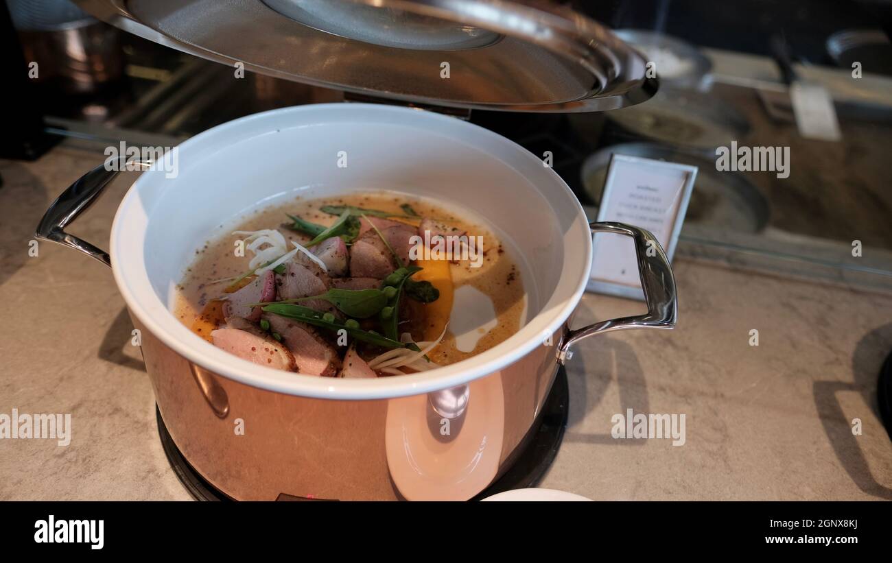 Hot Pot Noon Time Lunch Buffet Hilton Hotel Pattaya Thailand Stock