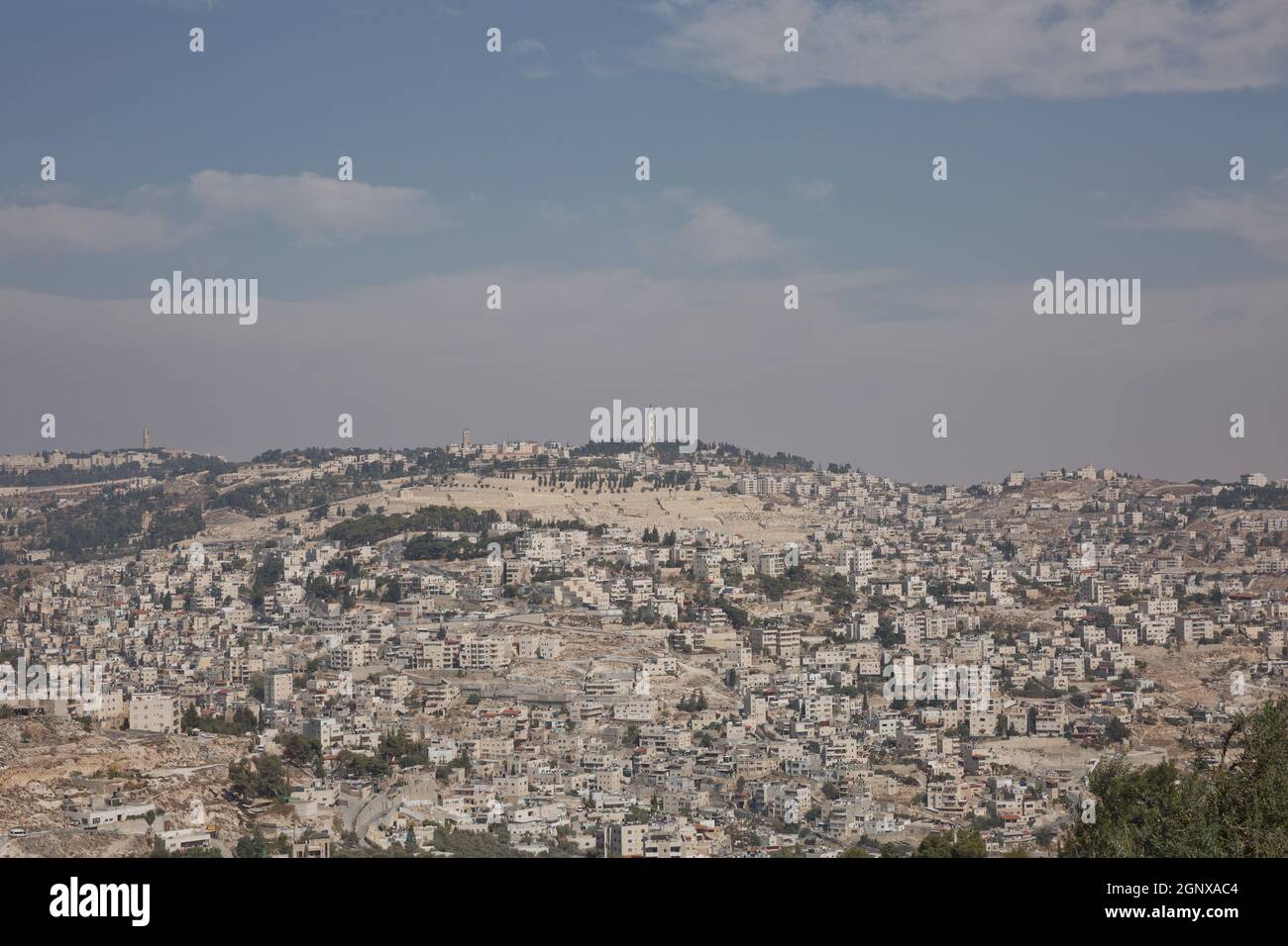 View of Mount of Olives over the old city of Jerusalem in Israel Stock ...