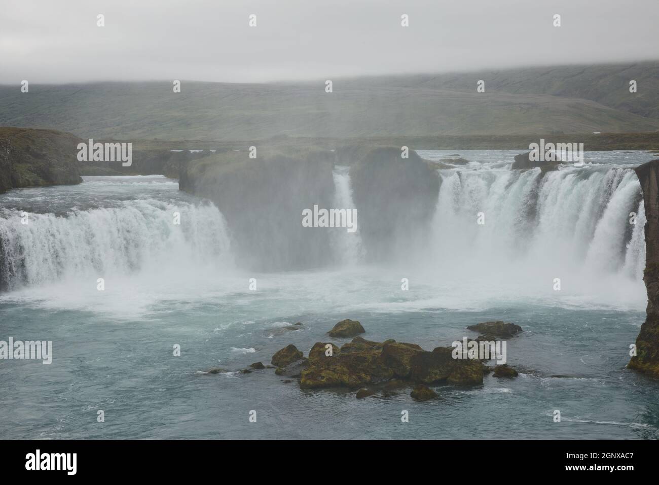 The Godafoss (Icelandic waterfall of the gods) is a famous waterfall in Iceland. The