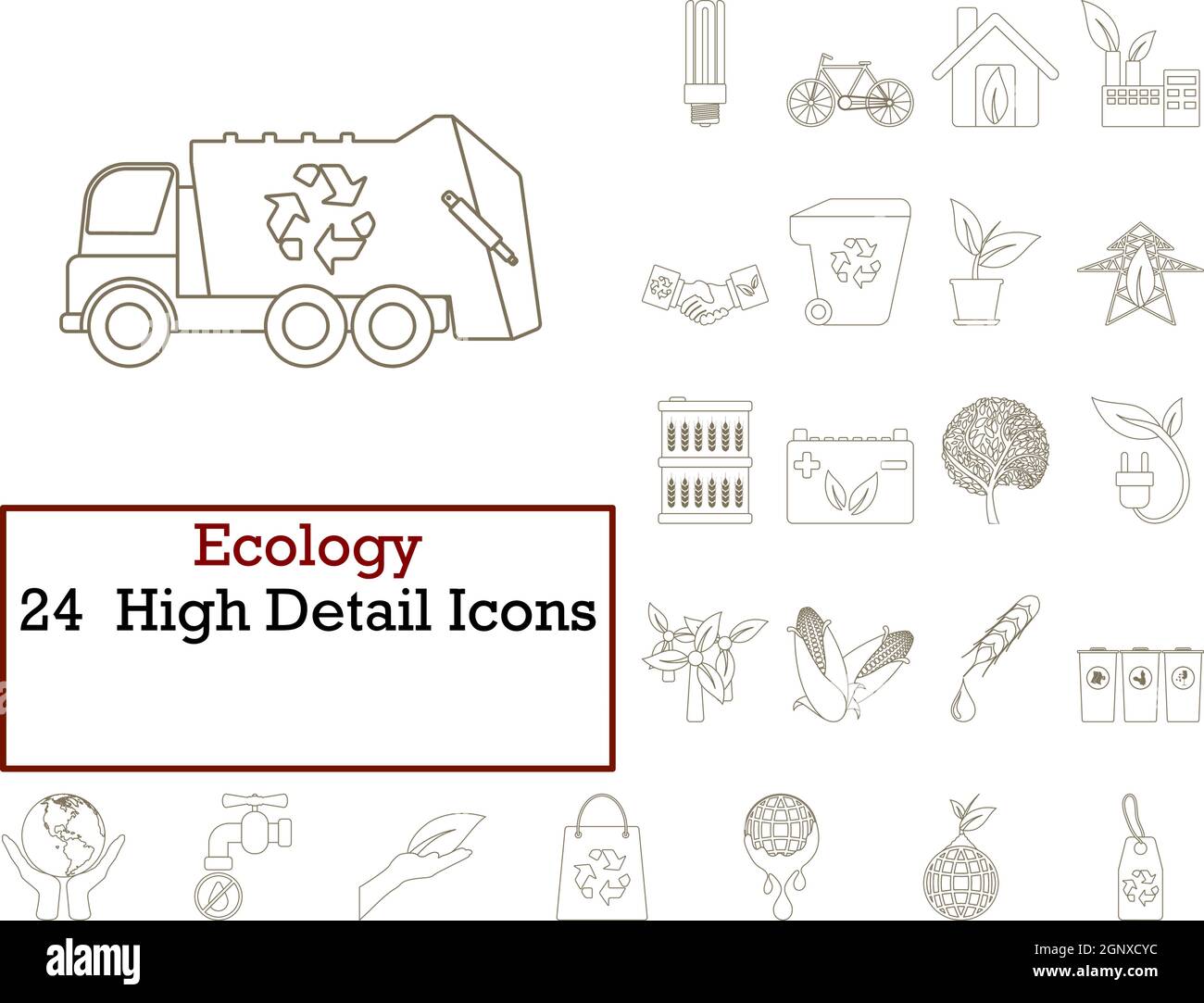 Ecology Icon Set Stock Vector