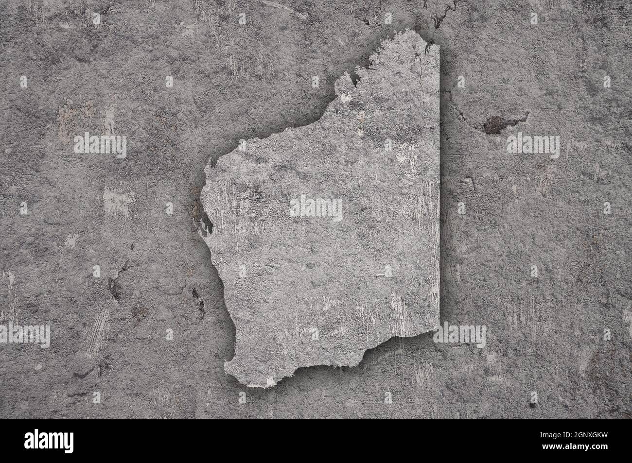 Map of Western Australia on weathered concrete Stock Photo - Alamy