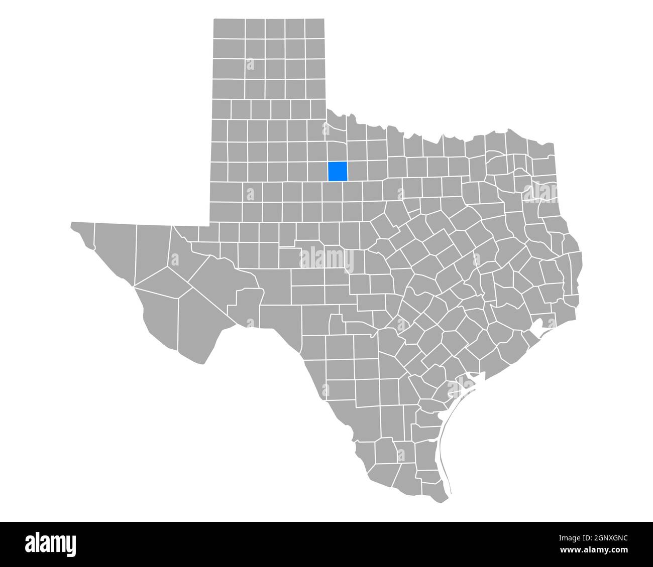 Map of Haskell in Texas Stock Photo