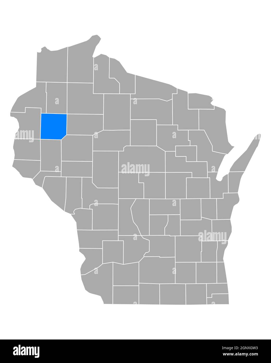 Map of Barron in Wisconsin Stock Photo Alamy