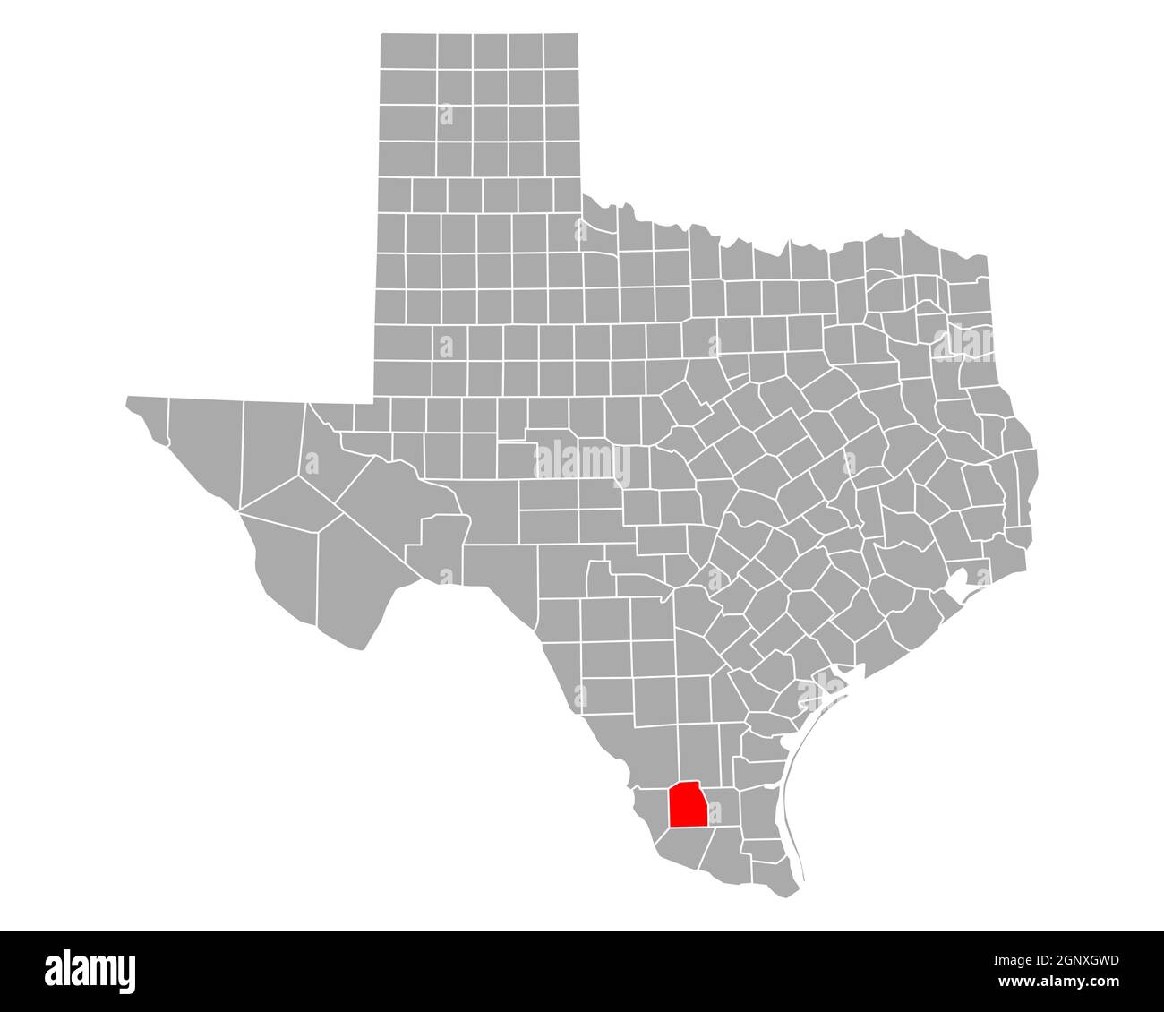 Map of Jim Hogg in Texas Stock Photo Alamy