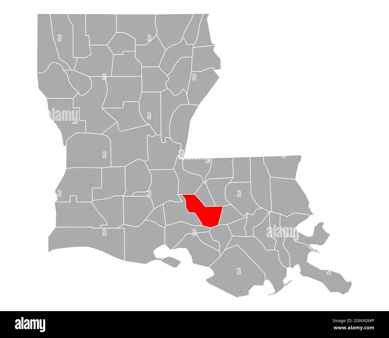 Map of Iberville in Louisiana Stock Photo Alamy