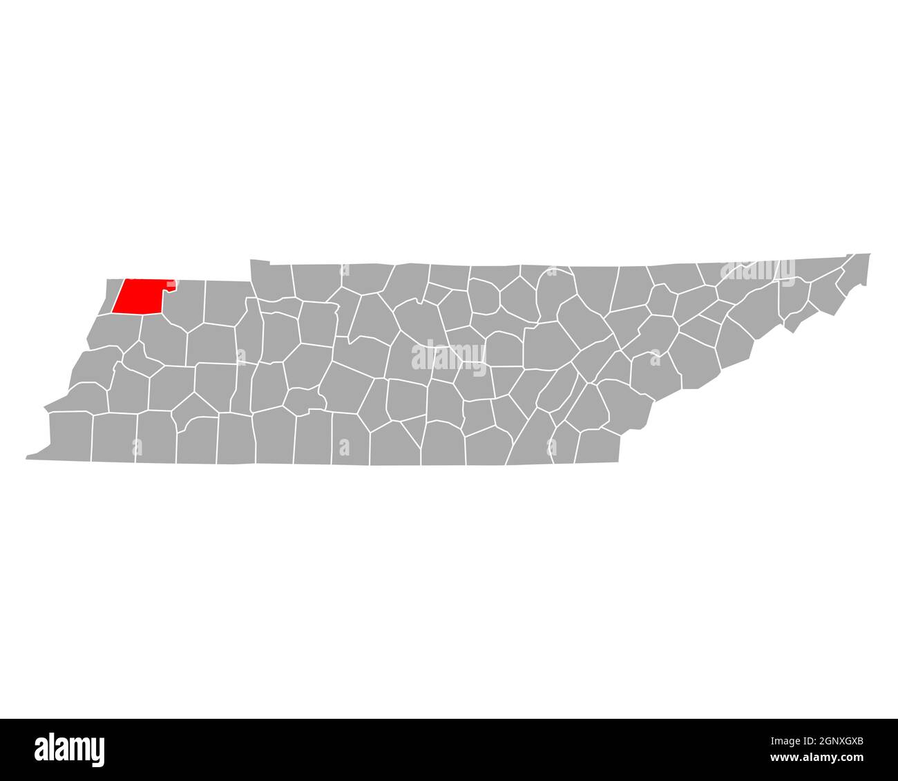 Map of Obion in Tennessee Stock Photo Alamy