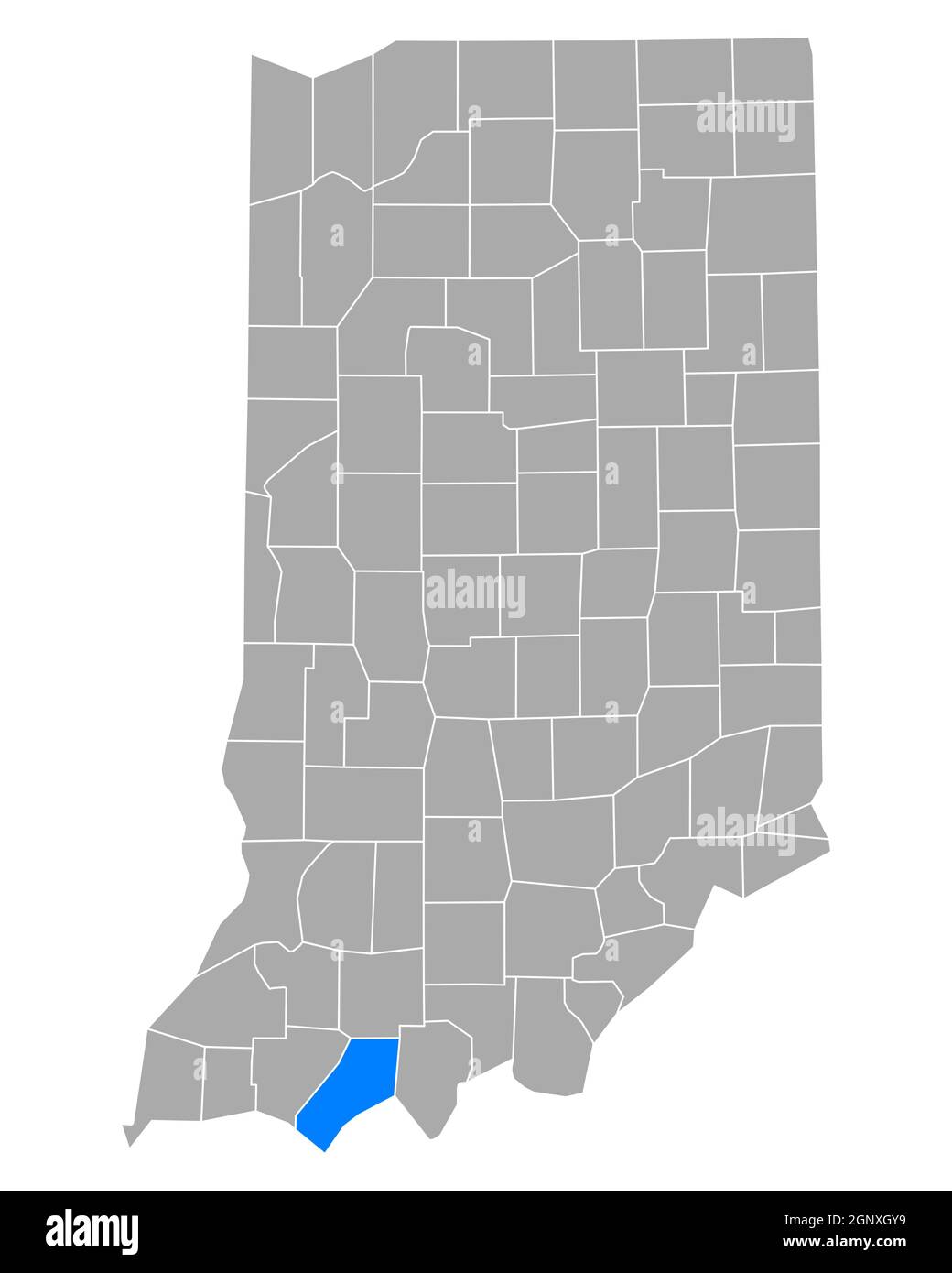Map of Spencer in Indiana Stock Photo Alamy