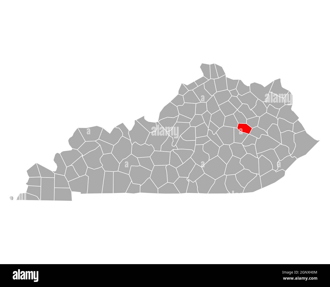 Map of Powell in Kentucky Stock Photo Alamy