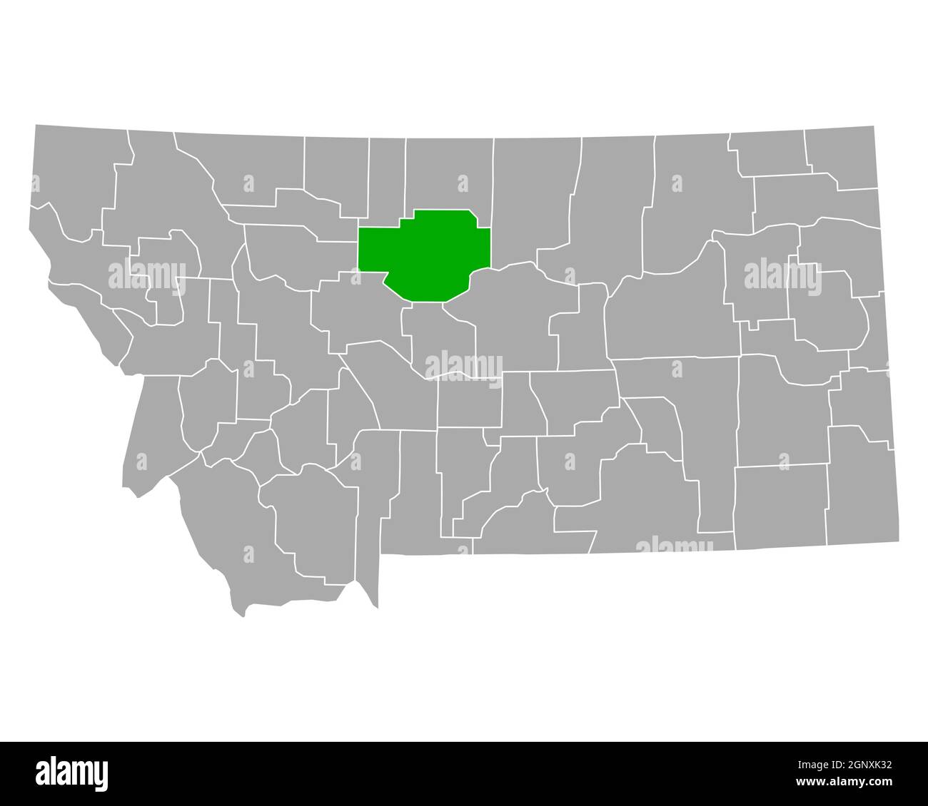 Map of Chouteau in Montana Stock Photo Alamy