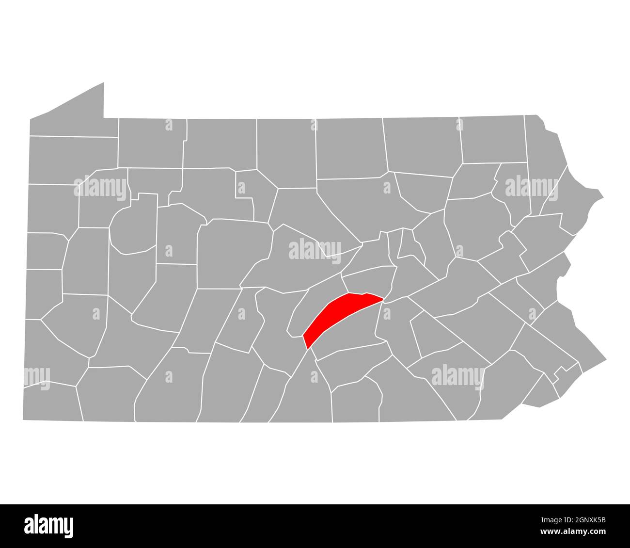 Map of Juniata in Pennsylvania Stock Photo Alamy