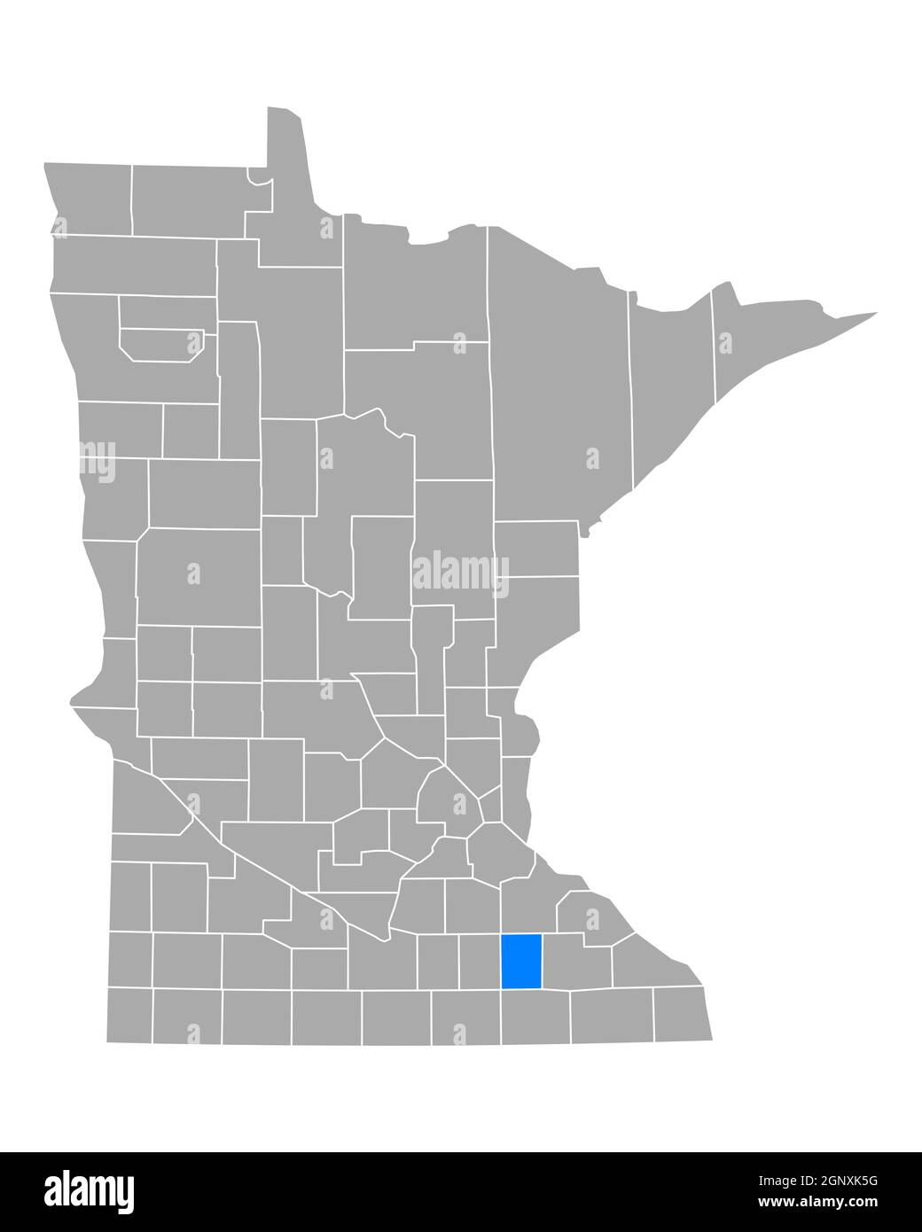 Map of Dodge in Minnesota Stock Photo Alamy