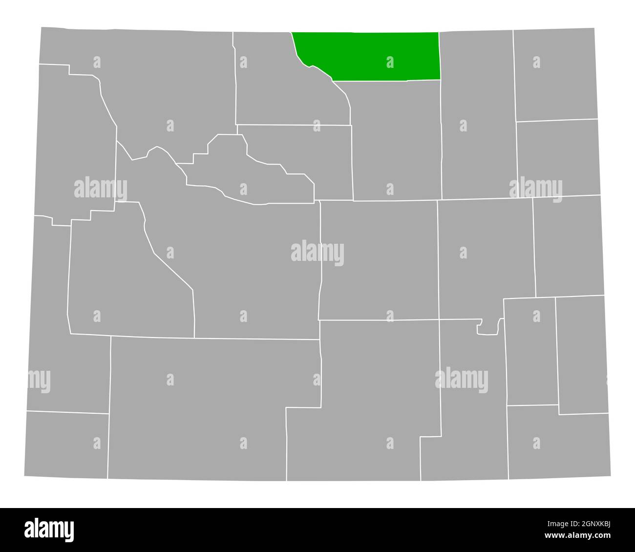 Map of Sheridan in Wyoming Stock Photo Alamy