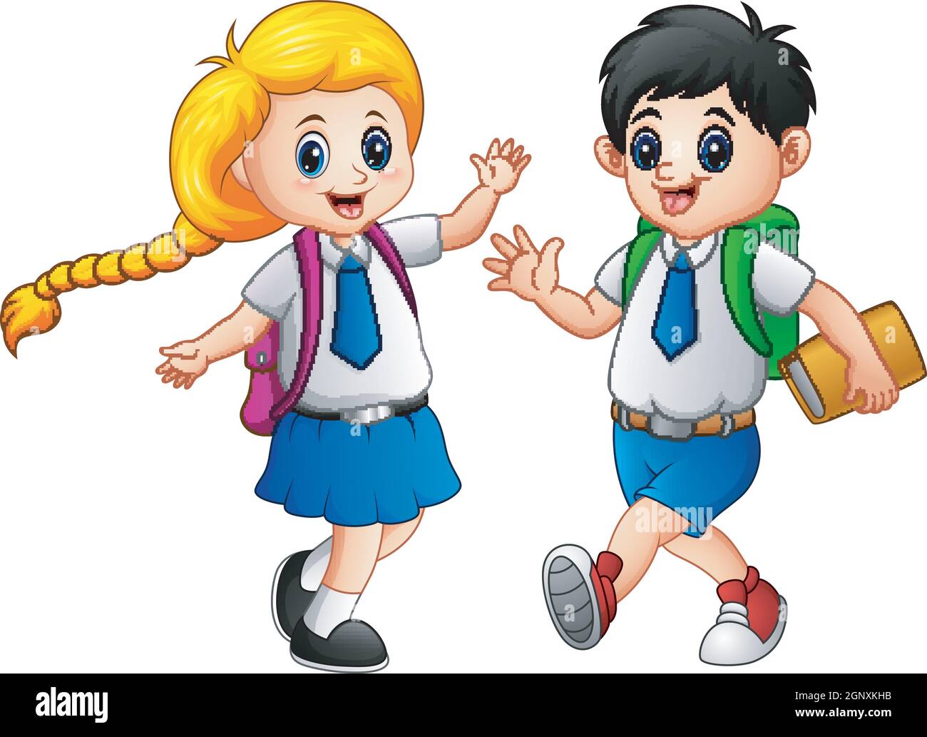 Happy school kids go to school Stock Vector Image & Art - Alamy Happy school kids go to school Stock Vector Image & Art - Alamy