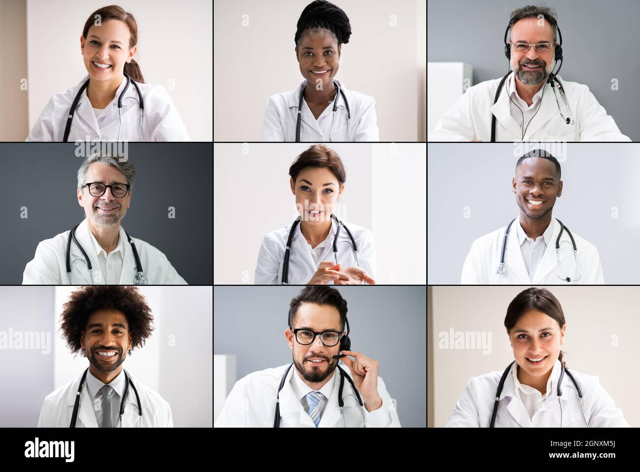 Doctor Online Video Conference Medical Training Computer Screen Stock Photo