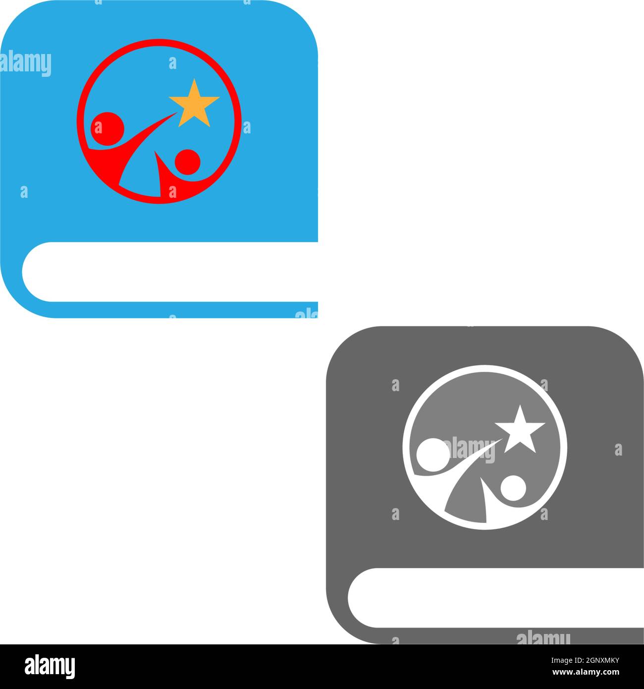 Book logo icon design template vector Stock Vector