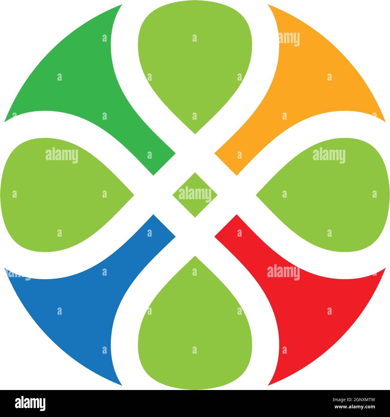 infinity clover leaf vector icon illustration design Stock Vector