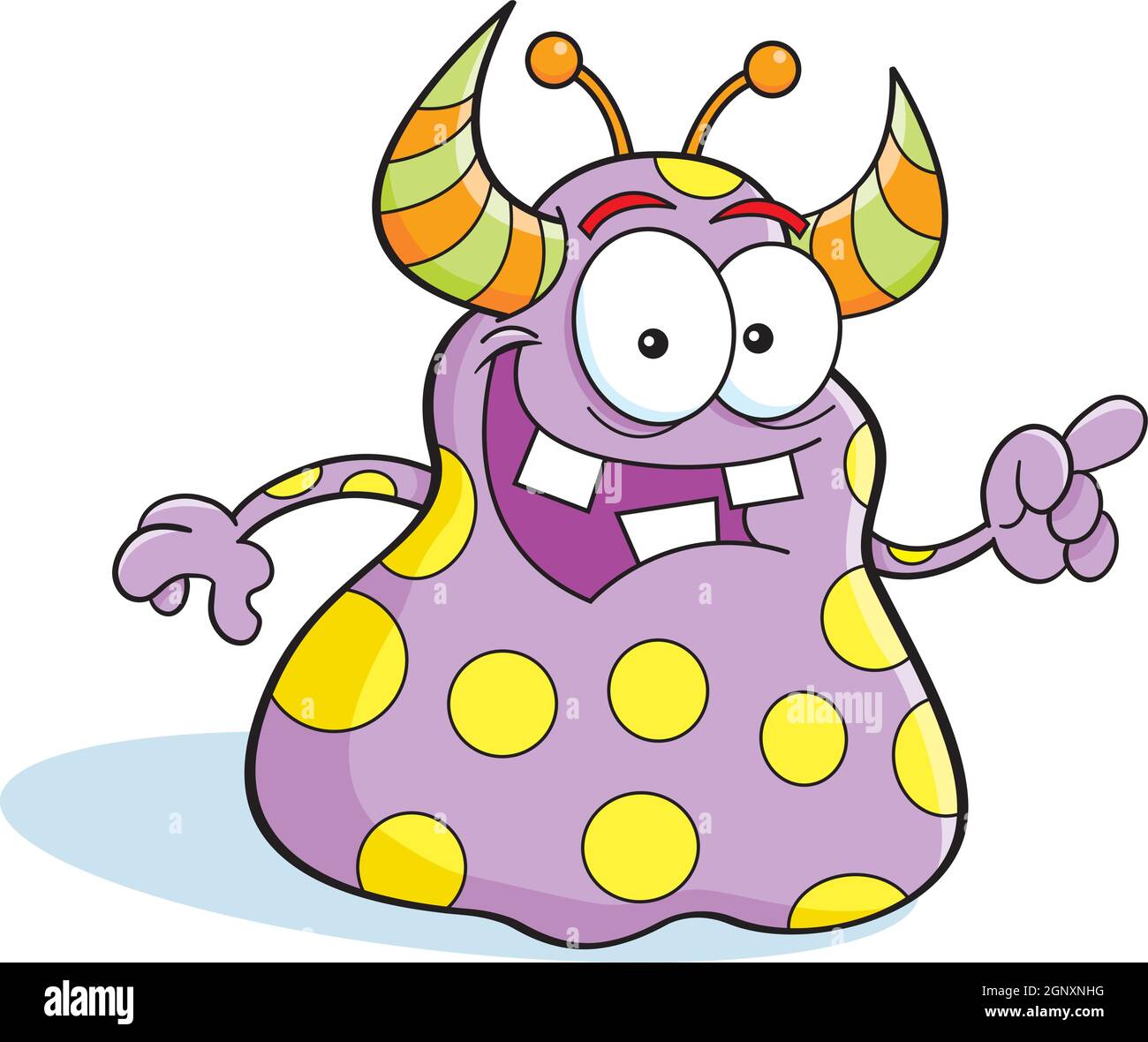 Cartoon illustration of a monster pointing Stock Vector Image & Art - Alamy