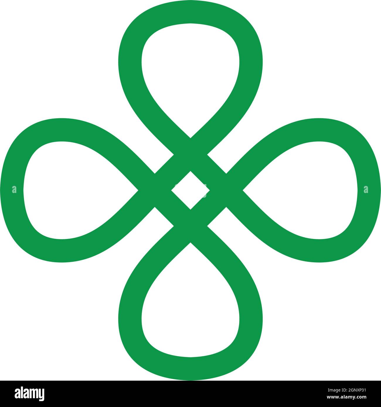 infinity clover leaf vector icon illustration design Stock Vector