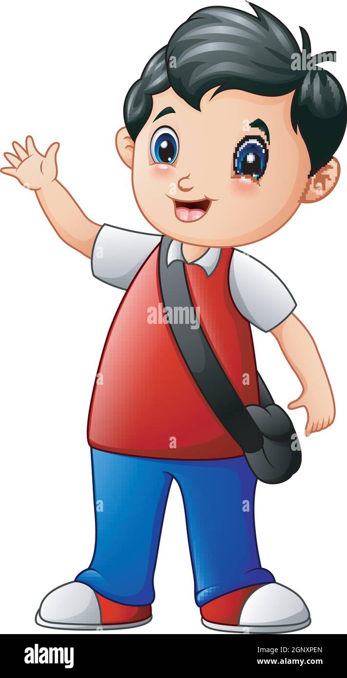 A cute school boy cartoon go to school Stock Vector Image & Art - Alamy A cute school boy cartoon go to school Stock Vector Image & Art - Alamy