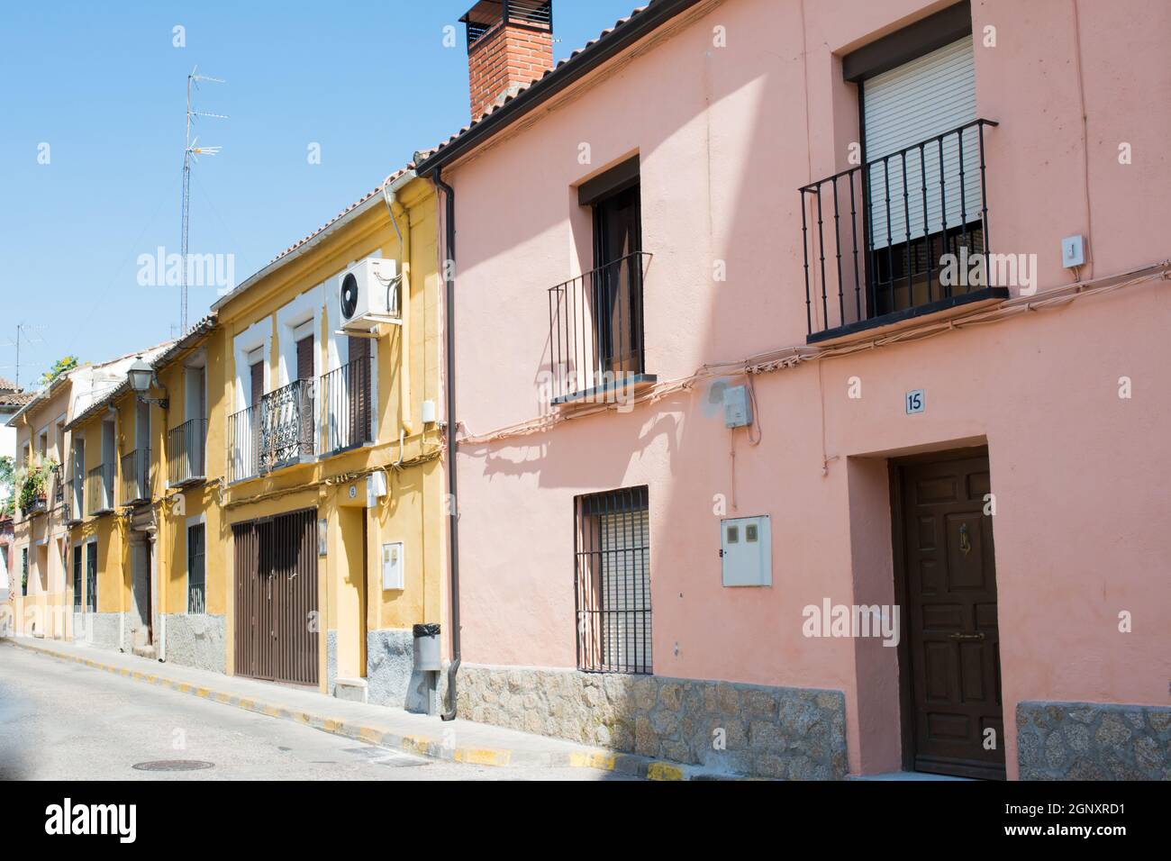 TALAVERA DE LA REINA, SPAIN - Jul 31, 2021: A closeup shot of a street in Talavera de la Reina, Spain on a  Sunny day Stock Photo