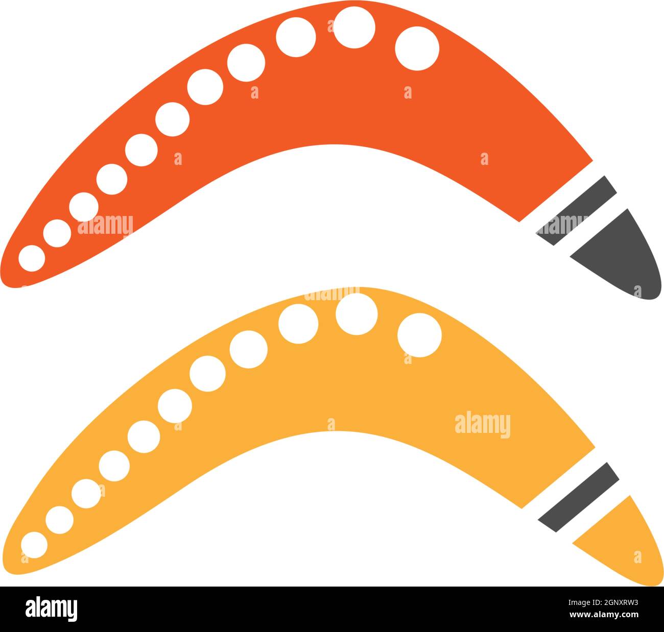 Boomerang logo icon illustration vector flat design template Stock Boomerang logo icon illustration vector flat design template Stock