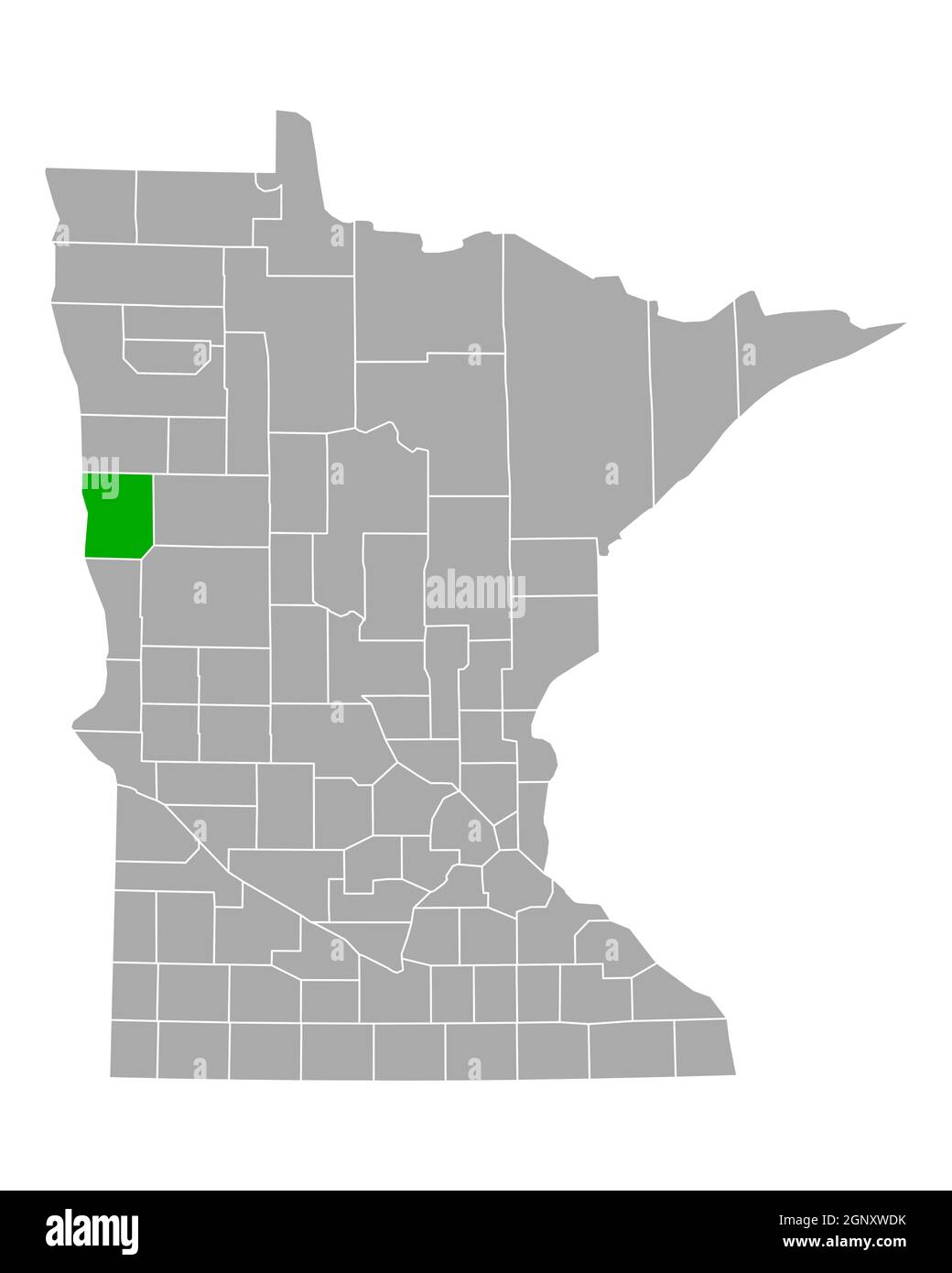 Map of Clay in Minnesota Stock Photo Alamy