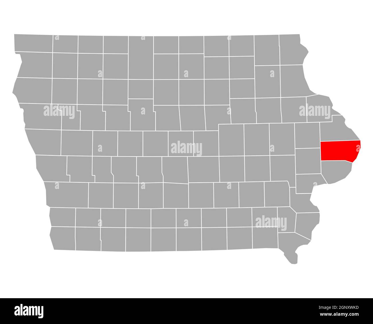 Map of Clinton in Iowa Stock Photo Alamy