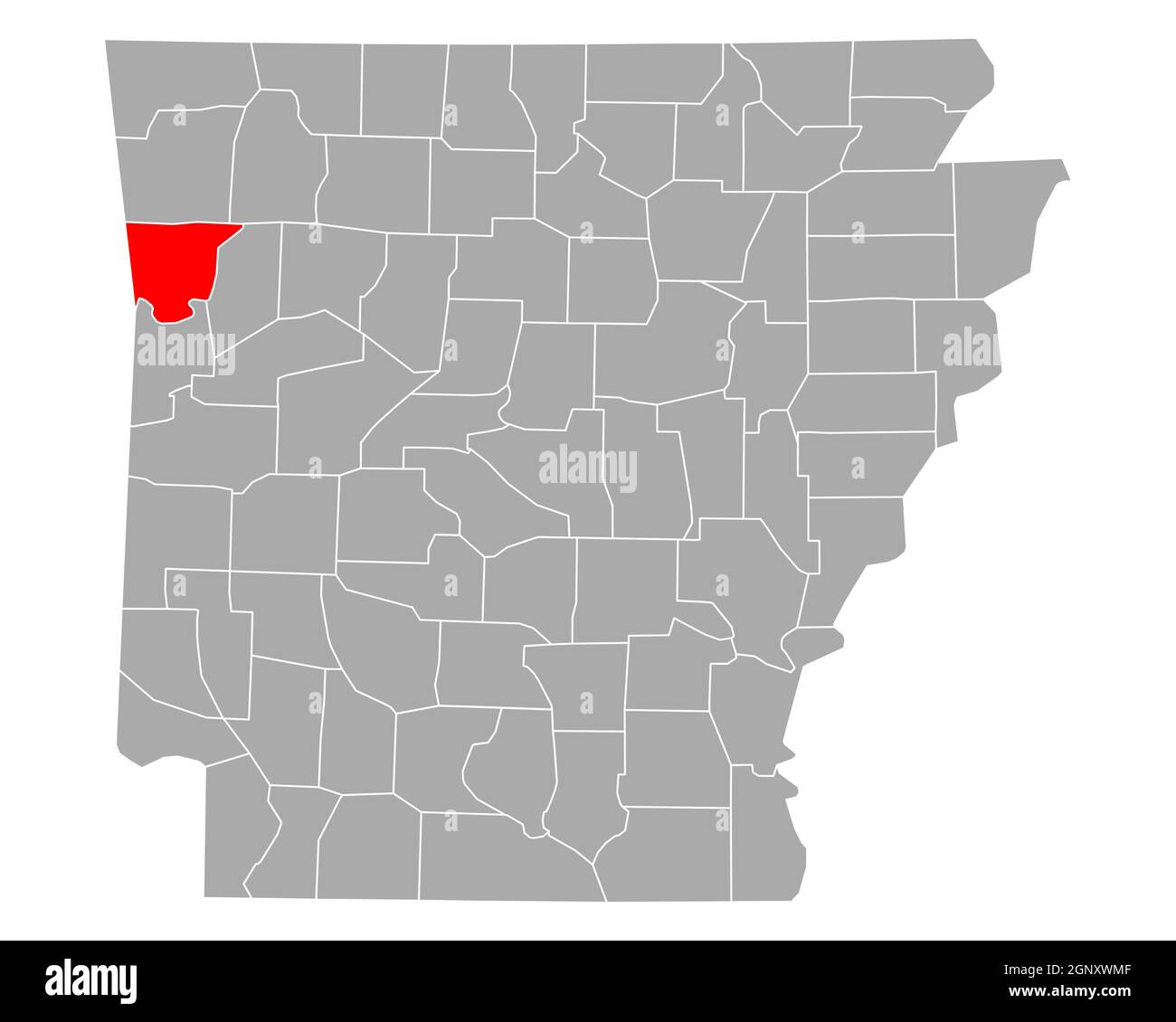 Map of Crawford in Arkansas Stock Photo Alamy
