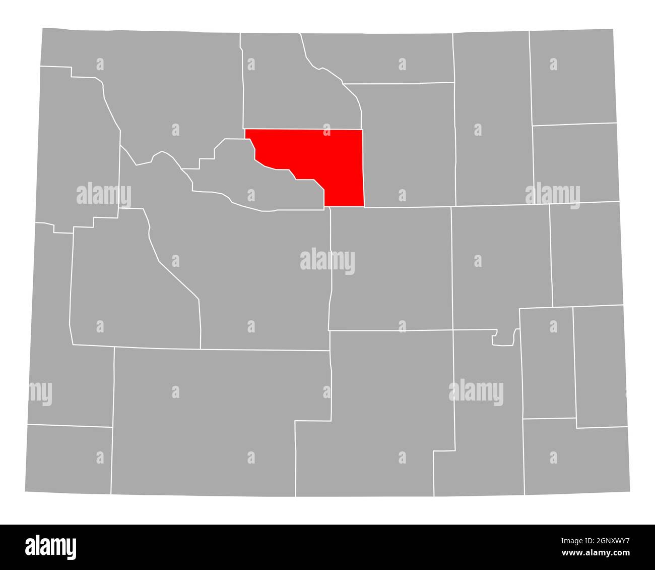 Map of Washakie in Wyoming Stock Photo Alamy