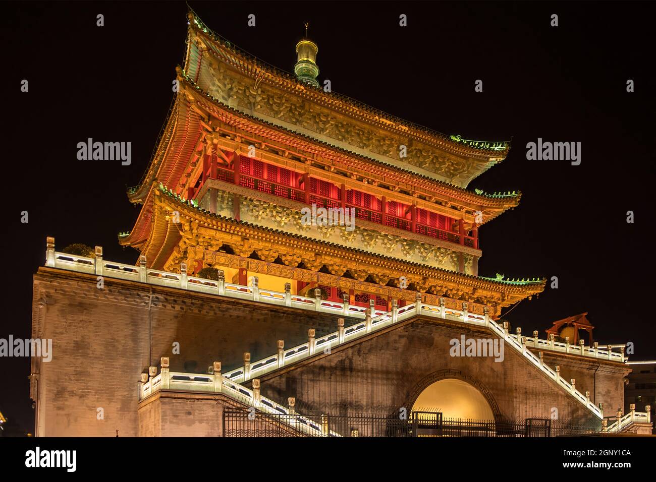 Bell tower at night hi-res stock photography and images - Alamy